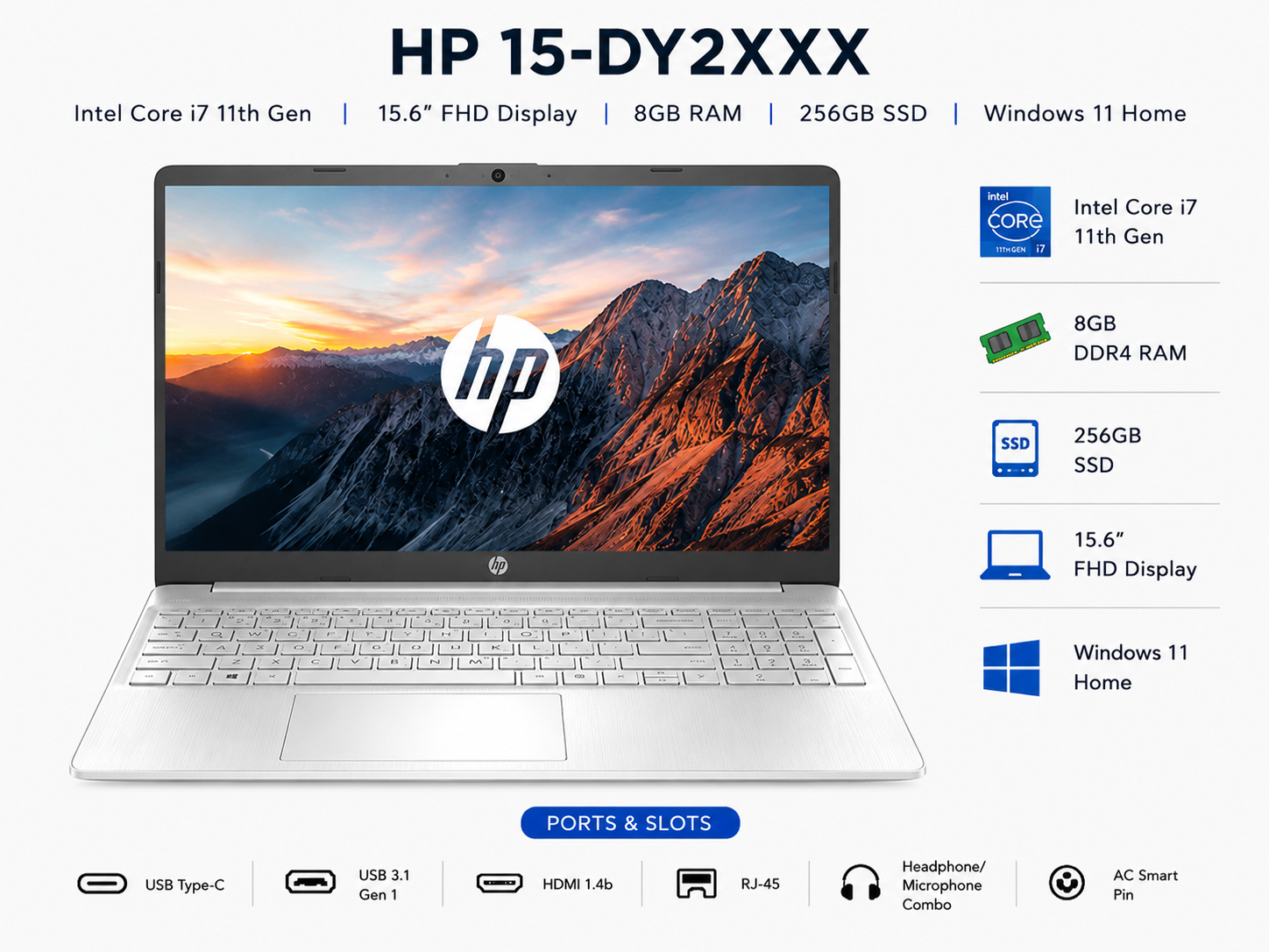HP 15-DY2XXX | INTEL CORE I7-11TH | 8GB-256GB